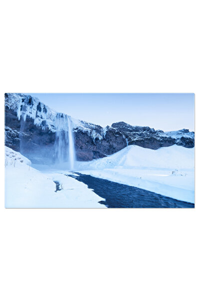 StoryGift Romania Tablou Canvas Seljalandsfoss In Iarna Islandeza, Peisaj, Na...