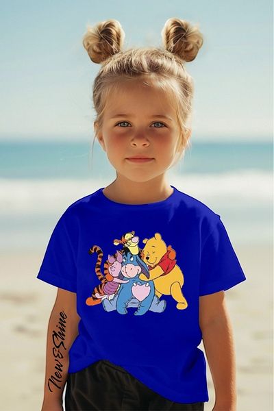 New Shine 1 tricou este un cadou pentru achiziții de 6 și peste în coș - Tricou pentru copii oversize cu imprimeu Winnipooh