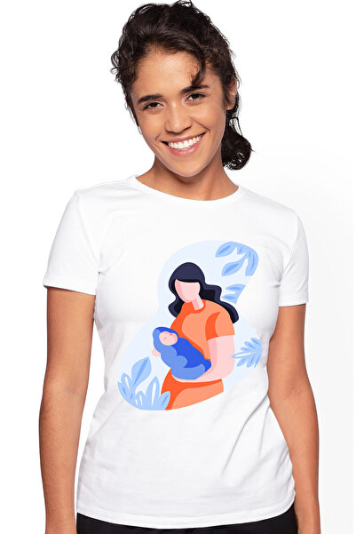 StoryGift Romania Tricou Femei Cu Bebelus, Mama, Parinte, Multicolor Cu Impri...