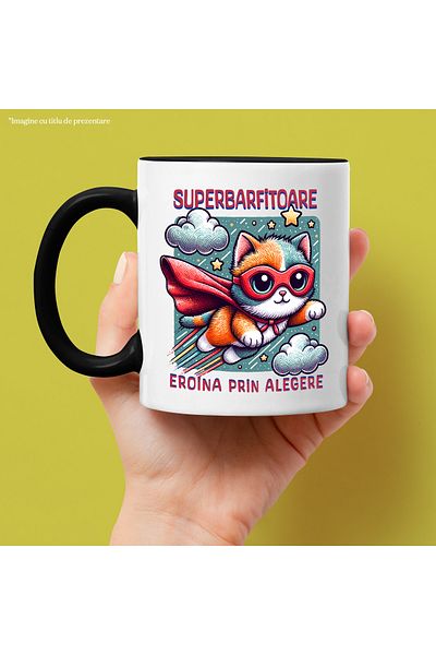 StoryGift Romania Super Gossip Girl Mug, Superhero, Heroine By Choice, 330ml, Ceramic with N Handle, With, STG