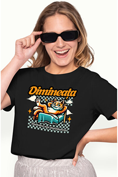 StoryGift Romania Tricou Femei Dimineata Dusmanul Meu Dintotdeauna Pisica Sta...