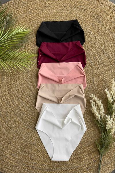 BERBUR STORE Pack of 10 Laser Cut Seamless Panties Bikini Corset
