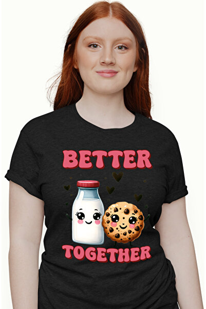 StoryGift Romania Tricou Femei Cu O Sticluta Cu Lapte Si Un Biscuit Cu Mesaju...