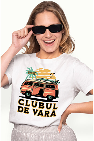 StoryGift Romania Tricou Femei Clubul De Vara Caravana Calatorie Vacanta Fami...