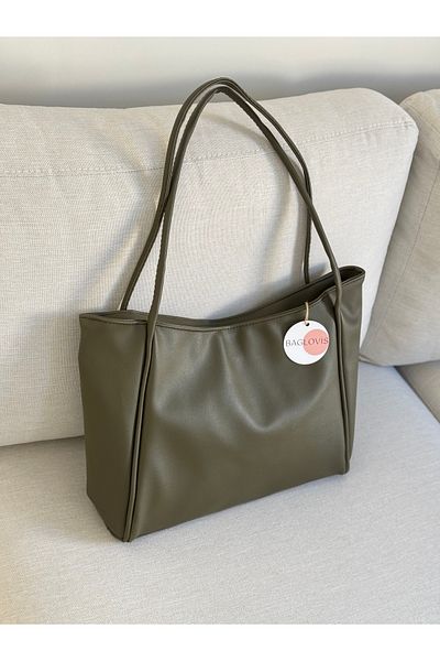 BAGLOVİS Soft Leather Large Size Women's Bag