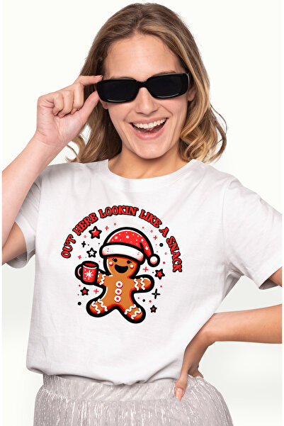 StoryGift Romania Tricou Femei Cu Biscuit Cu Mesajul "out Here Lookin' Like A...