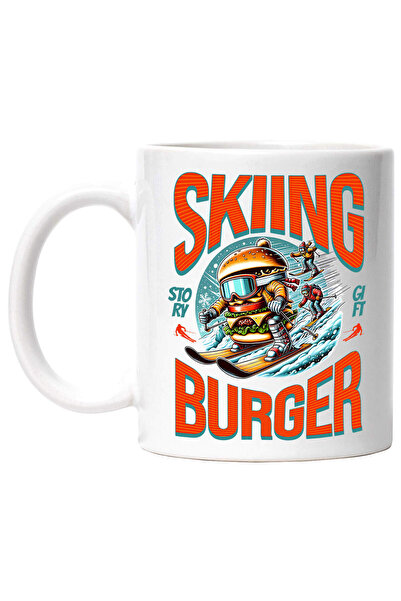 StoryGift Romania Cana Cu Dublu Burger Imens Schiuri Pe Partie Cu Ochelari De...