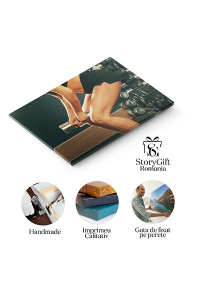 StoryGift Romania Canvas Print - Women's Athletics: Training and Health in the Gym