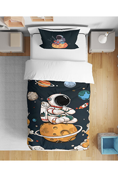 Home Set de lenjerie de pat pentru băieți, imprimat digital 3D, cu spațiu ast...