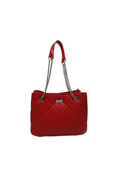EVoStyle EVoStyle JQ34 Women's Bag, Italian Genuine Leather, 32 x 25 x 14.5 cm, Red