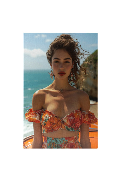 StoryGift Romania Tablou Canvas Femeia Frumoasă La Înalțime Viziune Asupra Pa...