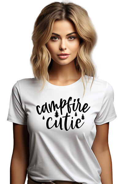 StoryGift Romania Tricou Femei pentru o draguta de la focul de tabara cu impr...