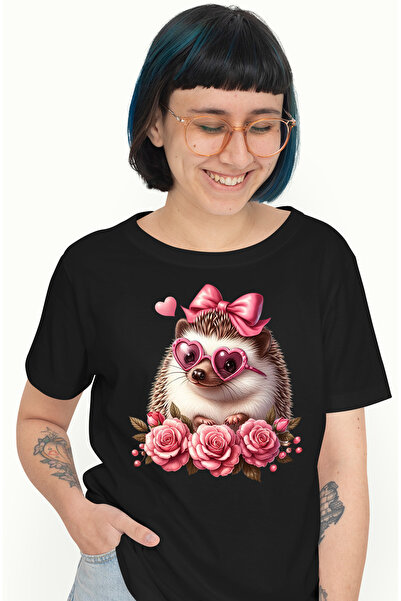 StoryGift Romania Tricou Femei cu o femela arici care poarta niste ochelari i...