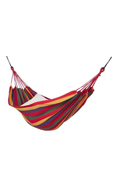 Relaxdays Multicolored hammock, made of cotton, 1-2 people, capacity 150 kg, 2.5 x 270 x 150 cm