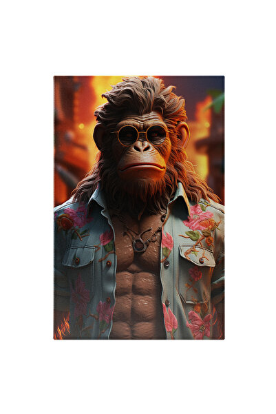 StoryGift Romania Tablou Canvas: Gorila Moderna Arta, Par Facial,caracter Fic...