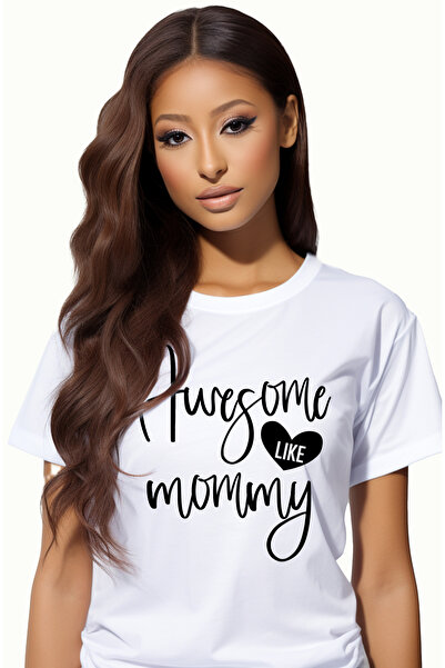 StoryGift Romania Tricou Femei cu mesajul in engleza "Awesome like mommy" - m...