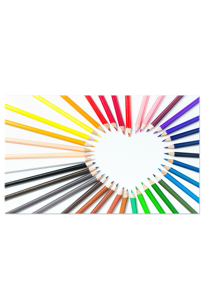 StoryGift Romania Tablou Canvas Creioane Colorate Inima Arta, Culori, Inima, ...