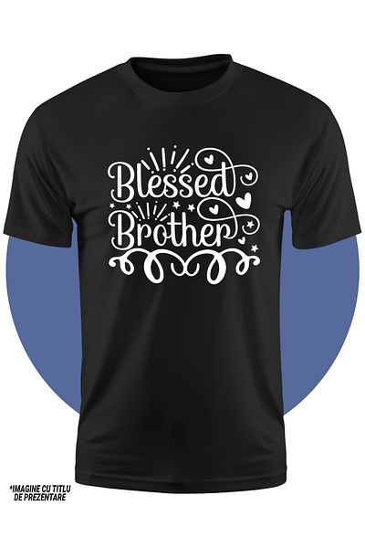 StoryGift Romania Tricou Copii cu inimioare si stelute pentru un frate binecuvantat - respect ajutor 100% Bu