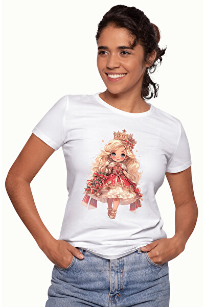 StoryGift Romania Tricou Femei cu o fetita dragalasa cu coronita, ilustratie,...