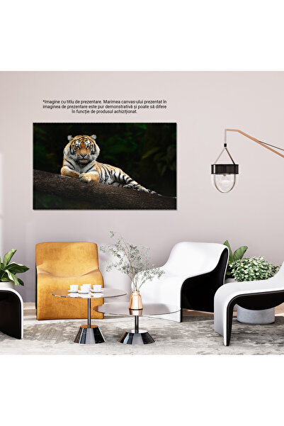 StoryGift Romania Canvas Painting 70 x 50CM Wild Bengal Cat in the Jungle, the Predator Looking into the Depths by STG