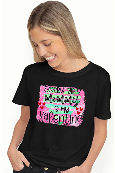 StoryGift Romania Tricou Femei cu mesajul "Sorry, girls. Mommy is my Valentin...
