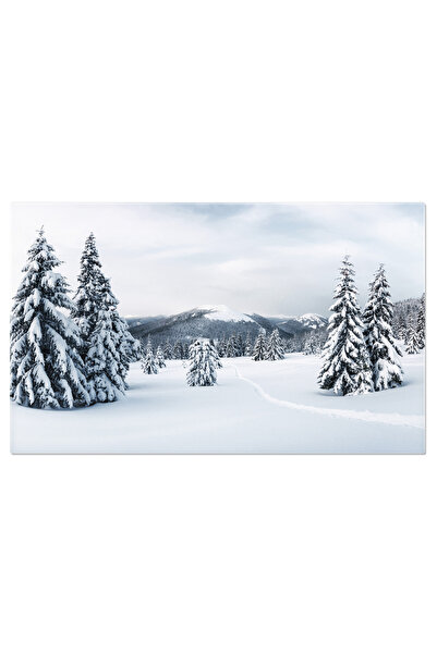 StoryGift Romania Tablou Canvas: Peisaj De Iarna Cu Copac Si Zapada - Peisaj,...