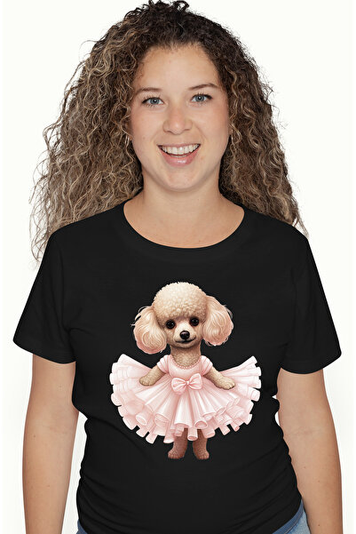 StoryGift Romania Tricou Femei cu Poodle (pudel), rochie, caine, animal de co...