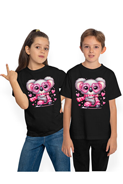 StoryGift Romania Tricou Copii Cu Un Ursulet Koala Care Se Plimba Cu Un Scute...