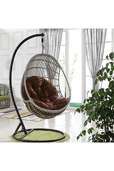 JANGEAR Swing Hanging Basket Sitting Cushion, Egg Shaped Chair Cushions