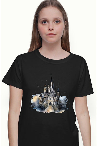 StoryGift Romania Tricou Femei cu un palat ca in povesti, ilustratie, Disneyl...