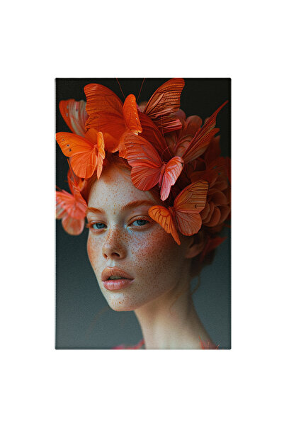 StoryGift Romania Tablou Canvas Visul Nimfei Adunarea Fluturilor Pe Capul Fet...