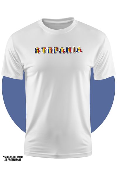 StoryGift Romania Tricou Copii Fete Cu Numele Stefania, Romania, Suporter, Steagul Romaniei, Patriot 100% Bu