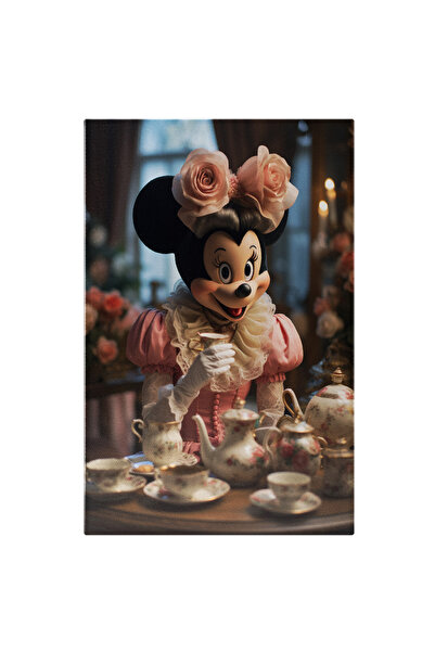 StoryGift Romania Tablou Canvas: Printesa Minnie Cu Doi Trandafir Mari In Par...