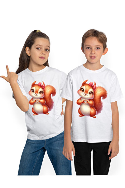StoryGift Romania Tricou Copii Cu O Veverita Care Face Un Semn In Forma De In...