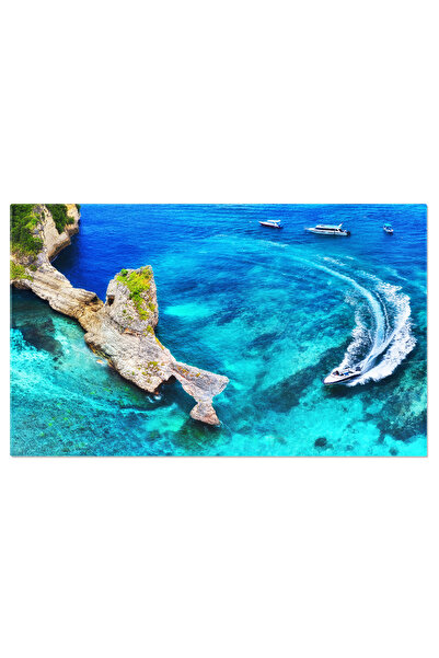 StoryGift Romania Tablou Canvas Fotografie Barca Rapida La Marea Din Bali, In...