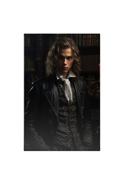 StoryGift Romania Tablou Canvas: Portret Baiat Cavaler Cu Par Blond In Costum...