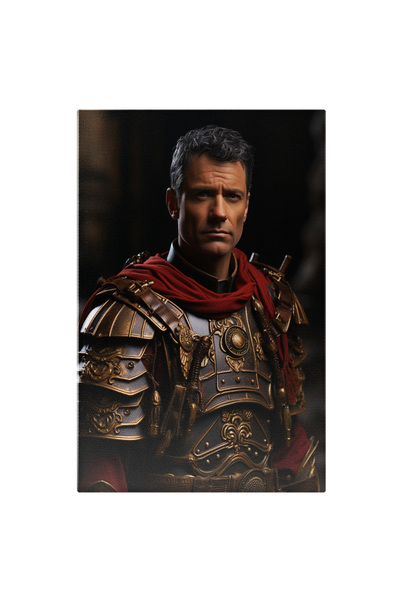 StoryGift Romania Tablou Canvas: Portret Barbat Cavaler Cu Armura De Aur Si M...