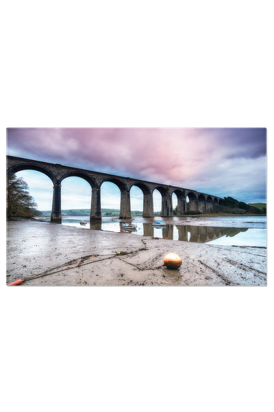 StoryGift Romania Tablou Canvas St. Germans In Cornwall: St. Germans, Viaduct, Arhitectura, Peisaj, Apus. 4191