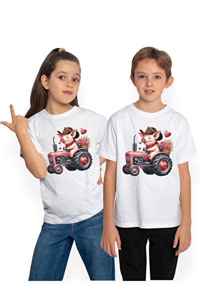 StoryGift Romania Tricou Copii Cu Un Unicorn Care Tine Un Cos Cu Flori, Ilust...