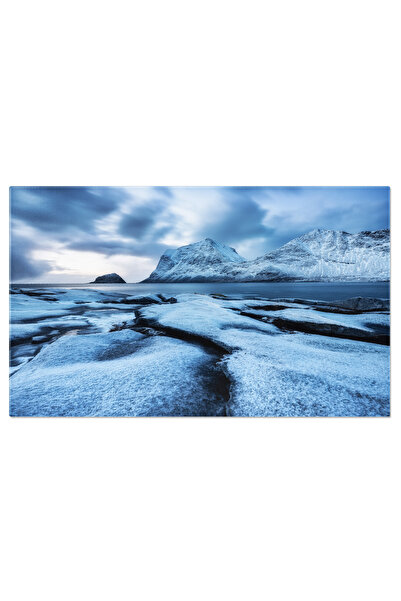 StoryGift Romania Tablou Canvas Plaja Haukland, Insulele Lofoten, Norvegia, I...