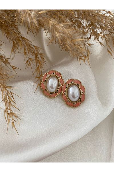 stainless steell Colorful Vintage Framed Steel Earrings