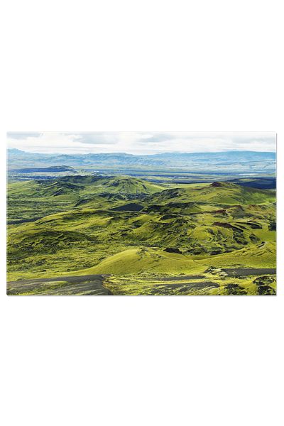 StoryGift Romania Tablou Canvas - Peisaj Vulcanic In Islanda: Lacul Laki Si Muntii