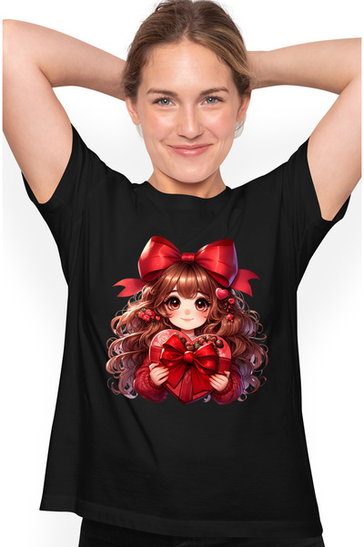 StoryGift Romania Tricou Femei cu o fetita dragalasa care a primit un cadou, ...