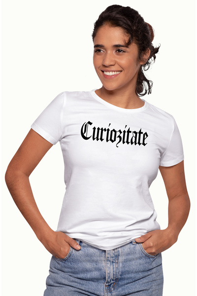 StoryGift Romania Tricou Femei Curiozitate, Mesaj Motivational, Cuvant, Text ...