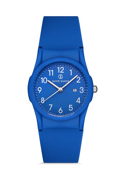 DAVID GUNER Women's Wristwatch Dg-8463Ld-H3 with Blue Coated Blue Dial