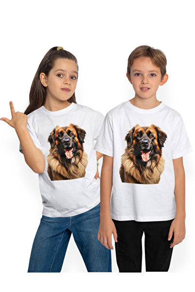 StoryGift Romania Tricou Copii Cu Un Caine Jucaus, Ilustratie, Bucuros, Pentr...