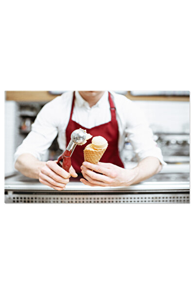 StoryGift Romania Tablou Canvas Vanzator Cu Inghetata In Magazin, Vanzare, Desert, Inghetata, Magazin 3851