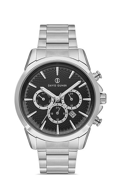 DAVID GUNER Men's Wristwatch with Silver Coated Blue Dial Dg-8649Ga-A2