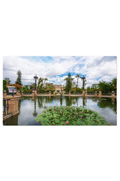 StoryGift Romania Tablou Canvas Plaza De America Central Cu Pavilionul Regal America Centrala, Andaluzia, Arhitec