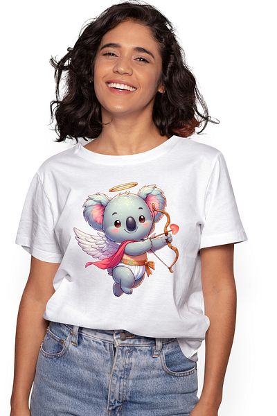 StoryGift Romania Tricou Femei cu 2 zimbri, ilustratie, costum, fular, frig, afectiune, inimioara, WHT_L